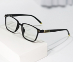 (039) Kacamata Baca Elegan Hitam Emas & Silver