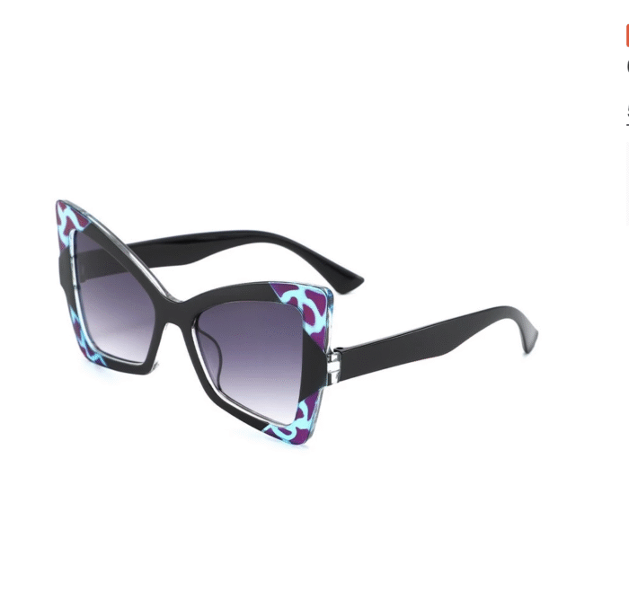 (FA170) Kacamata Wanita Oversized Lensa Gradiasi Model Cat Eye Kupu-Kupu Style Vintage - Gambar 3