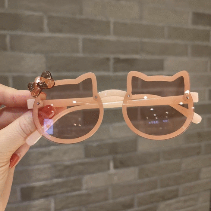 (AN172) Kacamata Anak Model Kucing Imut Fashion Imut dengan Aksen Pita - Gambar 5