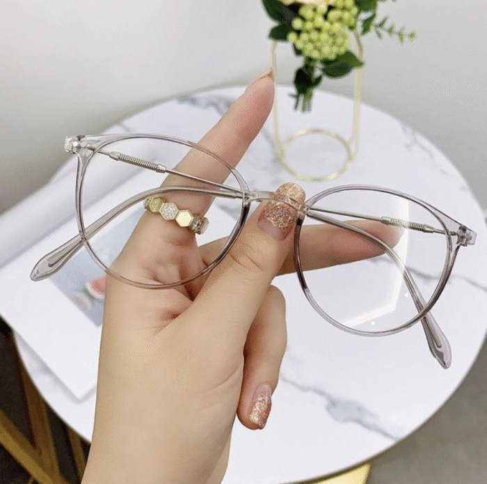 (033) Kacamata Minus Fashion Korea Retro Anti Blue Light anti Radiasi Model Cat Eye Kacamata Baca Minus - Gambar 3