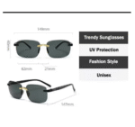 (062) Kacamata Hitam UV Sunglasses Unisex Pria dan Wanita anti radiasi - Gambar 3