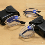 (072) Kacamata Baca LIPAT Metal Stainless Steel - BONUS DOMPET