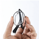 (072) Kacamata Baca LIPAT Metal Stainless Steel - BONUS DOMPET - Gambar 3