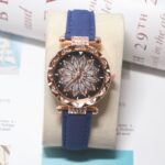 JAM TANGAN ANALOG FASHION JAM TANGAN GAMBAR BUNGA GLITER WANITA MURAH - Gambar 7