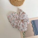 Ikat Rambut Elastis Motif Print Bunga Untuk Wanita/ Scrunchie /Cemol/cepol rambut/Scrunchie jumbo - Gambar 3