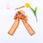 Scrunchie Scraf Motif Polkadot Gaya Fashion Wanita / Ikat Rambut Kain Fashion Wanita - Gambar 3