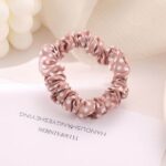 Ikat Rambut Bulat Polkadot / Karet Rambut Aksesoris/Scrunchie/Cemol/cepol rambut/Scrunchie jumbo - Gambar 5
