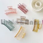 Jepit Rambut Transparan Salon Model Kotak Bolong /Jedai Jepit Kotak Bolong Model Bolong Glossy