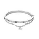 （COD）Gelang Tangan Titanium aksesoris Energi Magnetik Om Mani Padme Hum Untuk Wanita - Gambar 5
