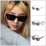 Kacamata Hitam Wanita/Pria Sunglasses INS Fashion - Kacamata Hitam Persegi Panjang Retro Vintage