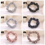 Ikat Rambut Bulat Polkadot / Karet Rambut Aksesoris/Scrunchie/Cemol/cepol rambut/Scrunchie jumbo - Gambar 4