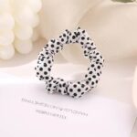 Ikat Rambut Bulat Polkadot / Karet Rambut Aksesoris/Scrunchie/Cemol/cepol rambut/Scrunchie jumbo - Gambar 2