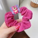 Srunchie Pink Bear Wanita Lucu Kekinian - Ikat Rambut Pink Wanita - Gambar 3