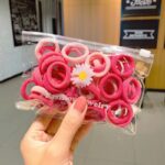 [ 50 PCS ] Ikat Rambut Wanita Elastis Free Pouch Mix Warna - Gambar 5
