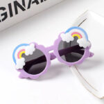 [COD] Kacamata Hitam Anak Trendy Fashion Pelangi Bentuk Bulat - Sunglasses High Quality - Gambar 3