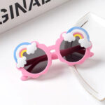 [COD] Kacamata Hitam Anak Trendy Fashion Pelangi Bentuk Bulat - Sunglasses High Quality - Gambar 5