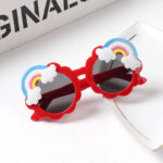 [COD] Kacamata Hitam Anak Trendy Fashion Pelangi Bentuk Bulat - Sunglasses High Quality - Gambar 2