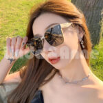 [PROMO] Kacamata Hitam Bingkai Oversized Sungglasses Liburan Anti Matahari Gaya Trendy Fashion Woman Glasses