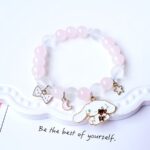 Gelang Tangan Mutiara Kartun Cinnamoroll Kuromi Perhiasan Tangan Pearl Manik-Manik Boba Doraemon Model Jepang Lucu Kawaii - Gambar 2