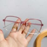 Kacamata Anti Radiasi Bingkai Persegi Retro Petak Eyelaglasses Square Frame - Gambar 4