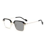 L&A - Kacamata Photocromic Pria Square Lens Sunglasses Semi Rimless Kacamata Hitam Kotak - Gambar 4