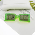 [BISA COD] Kacamata Hitam Persegi Panjang Unisex Pria dan Wanita Retro Vintage Style Kekinian Fashion Glasses - Gambar 3