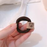 Ikat Rambut Wanita Motif Beruang Kuncir Rambut Kecil Aksesoris Rambut Cewek Bahan Elastis - Gambar 3