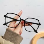 Kacamata Anti Radiasi Bingkai Persegi Retro Petak Eyelaglasses Square Frame - Gambar 2