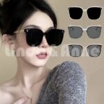 Terbaru Kacamata Hitam Wanita Frame Model Rantai Logam Plastik Oversized Women Sunglasses Chain Frame Mode Fashion Ootd Style