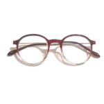 Kacamata Wanita Hitam Pria Dan Wanita Frame kacamata Metal Round Sunglasses Lensa Transparan - Gambar 3