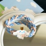 L&A Ikat Rambut Anak Model Kepang Motif Cinnamoroll Sanrio Kunciran Rambut Elastis - Gambar 4