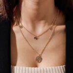 Kalung Rantai Choker Multilayer Dengan Liontin Gaya Untuk Wanita / Kalung Choker Gaya Retro - Gambar 8