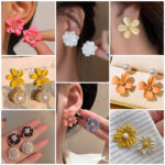 [COD] Anting Tusuk Motif Bunga Aksesoris Fashion Anting Wanita