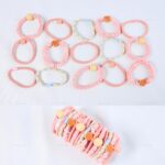 L&A - [15 PCS] Set Ikat Rambut Anak Warna Warni Kunciran Rambut Elastis Aksesoris - Gambar 7