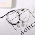 L&A [2 Pcs] Sepasang Gelang Couple Rantai Liontin Magnet / Gelang Tali Pasangan Adjustable - Gambar 6