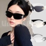 L&A Kacamata Futuristic Pria Wanita / Kacamata Fashion Trendy Shield Frame Motif Bintang