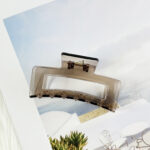 Jepit Rambut Transparan Salon Model Kotak Bolong /Jedai Jepit Kotak Bolong Model Bolong Glossy - Gambar 6