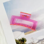 Jepit Rambut Transparan Salon Model Kotak Bolong /Jedai Jepit Kotak Bolong Model Bolong Glossy - Gambar 4