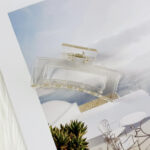 Jepit Rambut Transparan Salon Model Kotak Bolong /Jedai Jepit Kotak Bolong Model Bolong Glossy - Gambar 3