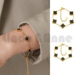 L&A Gelang Titanium Clover Wanita Anti Karat Bracelet Fashion Elegan Gelang Rantai Adjustable