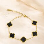 L&A Gelang Tangan Wanita Titanium Anti Karat Motif Clover Semanggi Jewelry Women Bracelet Fashion - Gambar 2