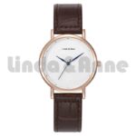 Jam Tangan Pria Fashion Automatic Strap Pu Leather Vintage Casual Anti Air /Jam Tangan Couple/Wanita - Gambar 4