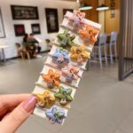 10PCS Set Ikat Rambut Anak Icon Karakter / Ikat Rambut Karet Anak Lucu - Gambar 6