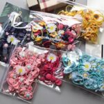 Free Pouch - 20PCS Ikat Rambut Anak Karakter / Ikat Rambut Anak Elastis